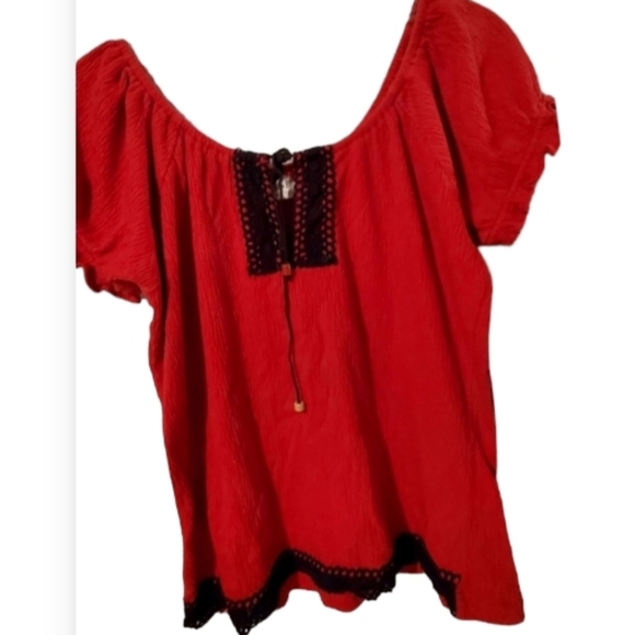 Fashion Bug Tops - Vintage juniors lg fashion bug peasant style top